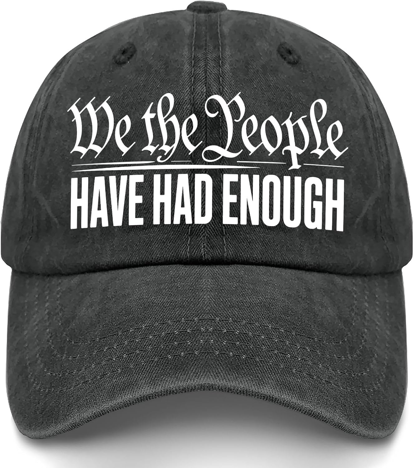We The People Hat 1776 Patriotic Baseball Cap - We Had Enough Distressed Washed Cotton Dad Hat for Men Women