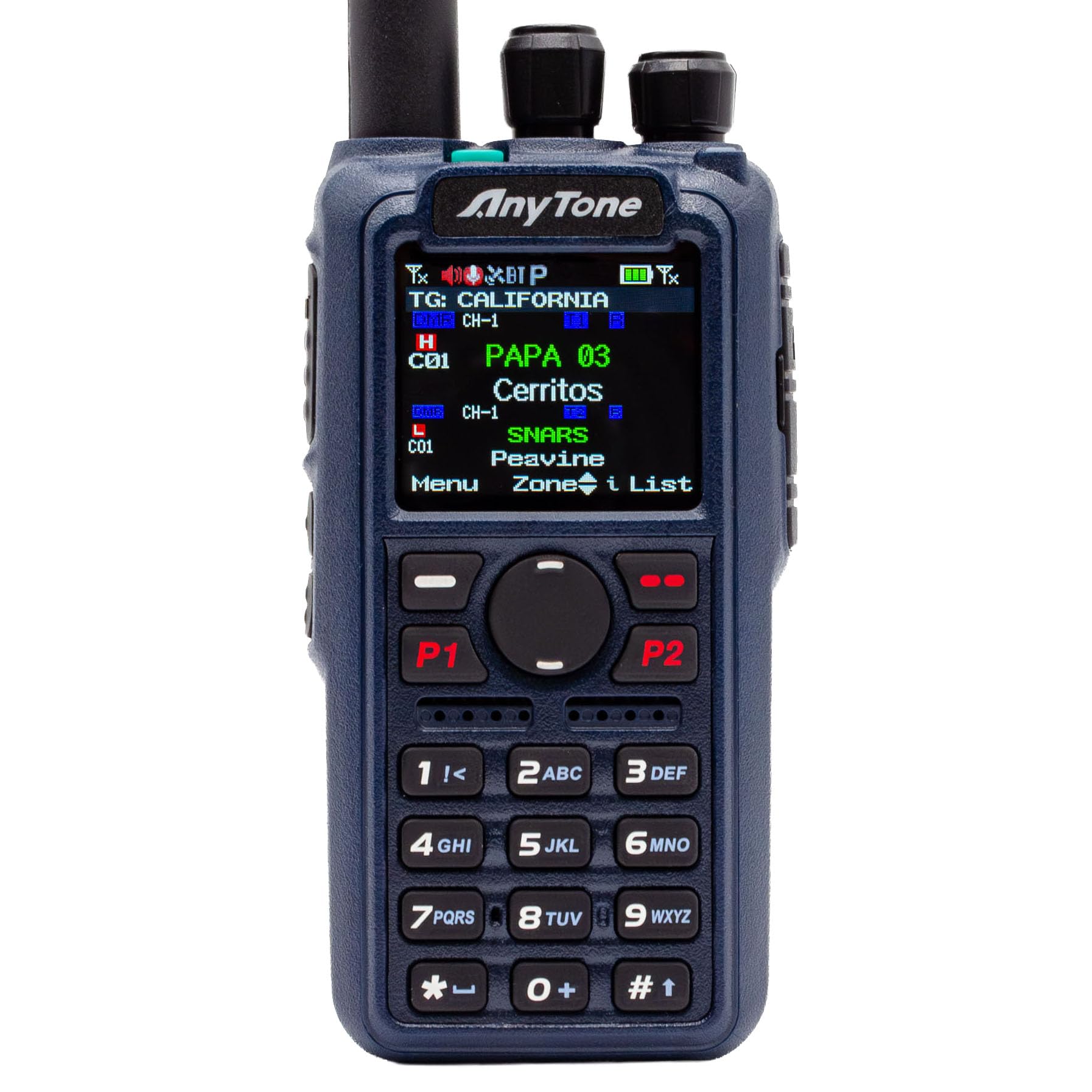 Anytone AT-D890UV Dual-Band DMR Handheld Radio – VHF/UHF, Air-Band AM Rx, Cross Band Repeater, Analog Scrambler and Compander, USB Type C Battery