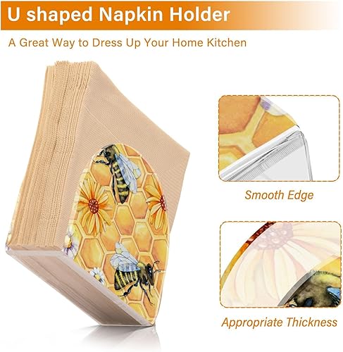 Miniatura 4 de Servilletero acrílico para cocina, mesa de comedor, servilletas, dispensador de papel para cocina, restaurante, granja, cena, decoración del hogar