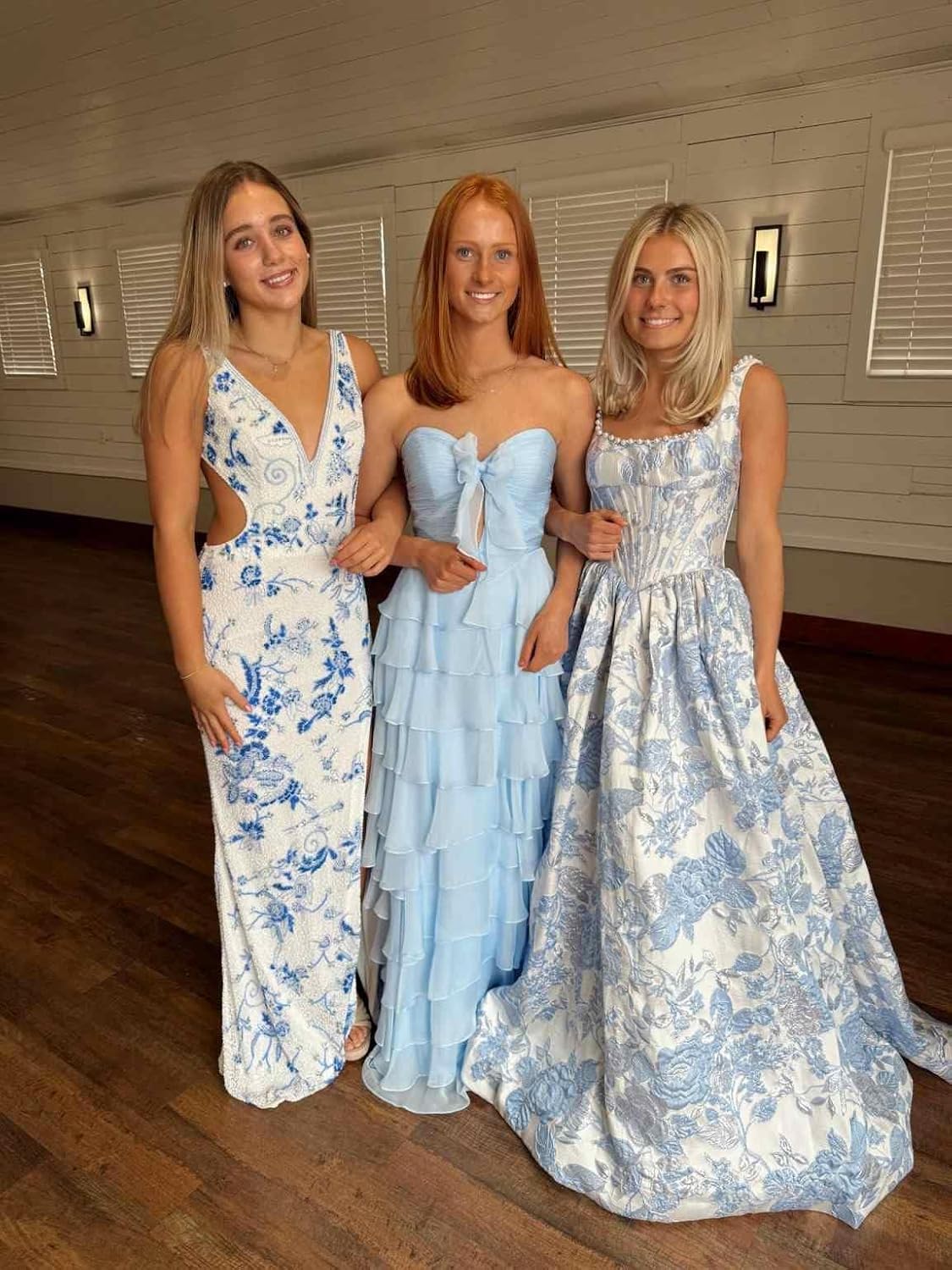 Floral Prom Dresses for Teens 2026 Formal Long Jacquard Satin Ball Gown