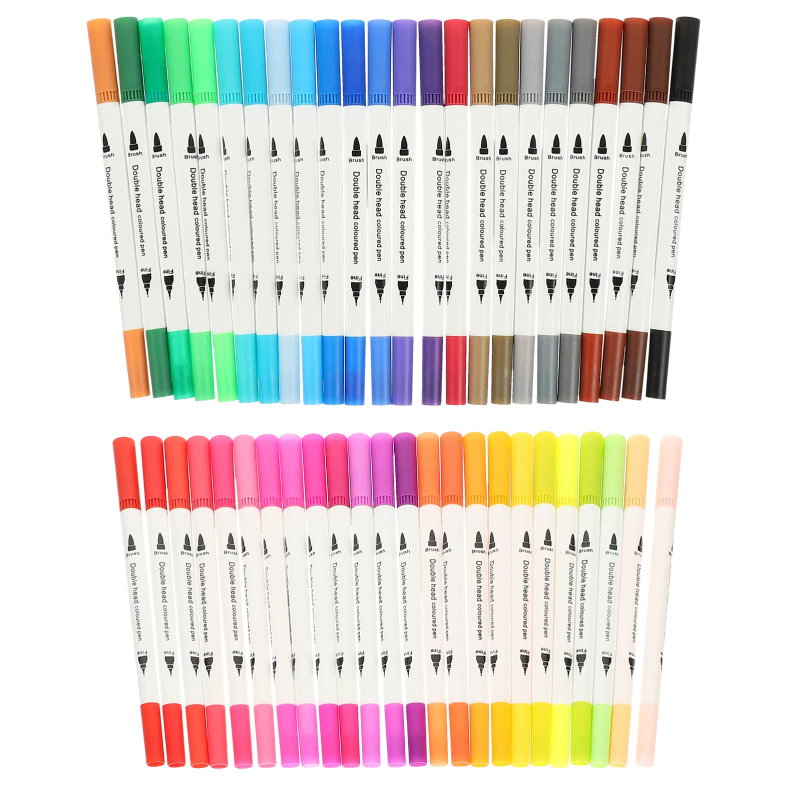 Lurrose Pennarelli Marker per Artisti 48 Pezzi Penne da Disegno | Colorazione e Scrittura Fluida, per Contorni e Doodling, Set Compatto in Plastica