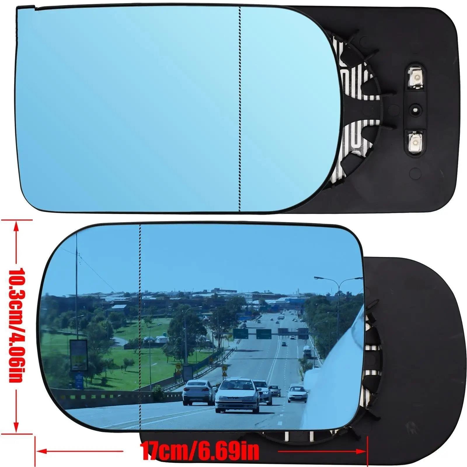 Pour Série 7 Pour E38 Pour 5 E39 1995-2003 Porte Gauche Droite Rétroviseur Latéral En Verre Extérieur Convexe Chauffant Rétroviseur Voiture Verre Angle Convexe(Left and Right)