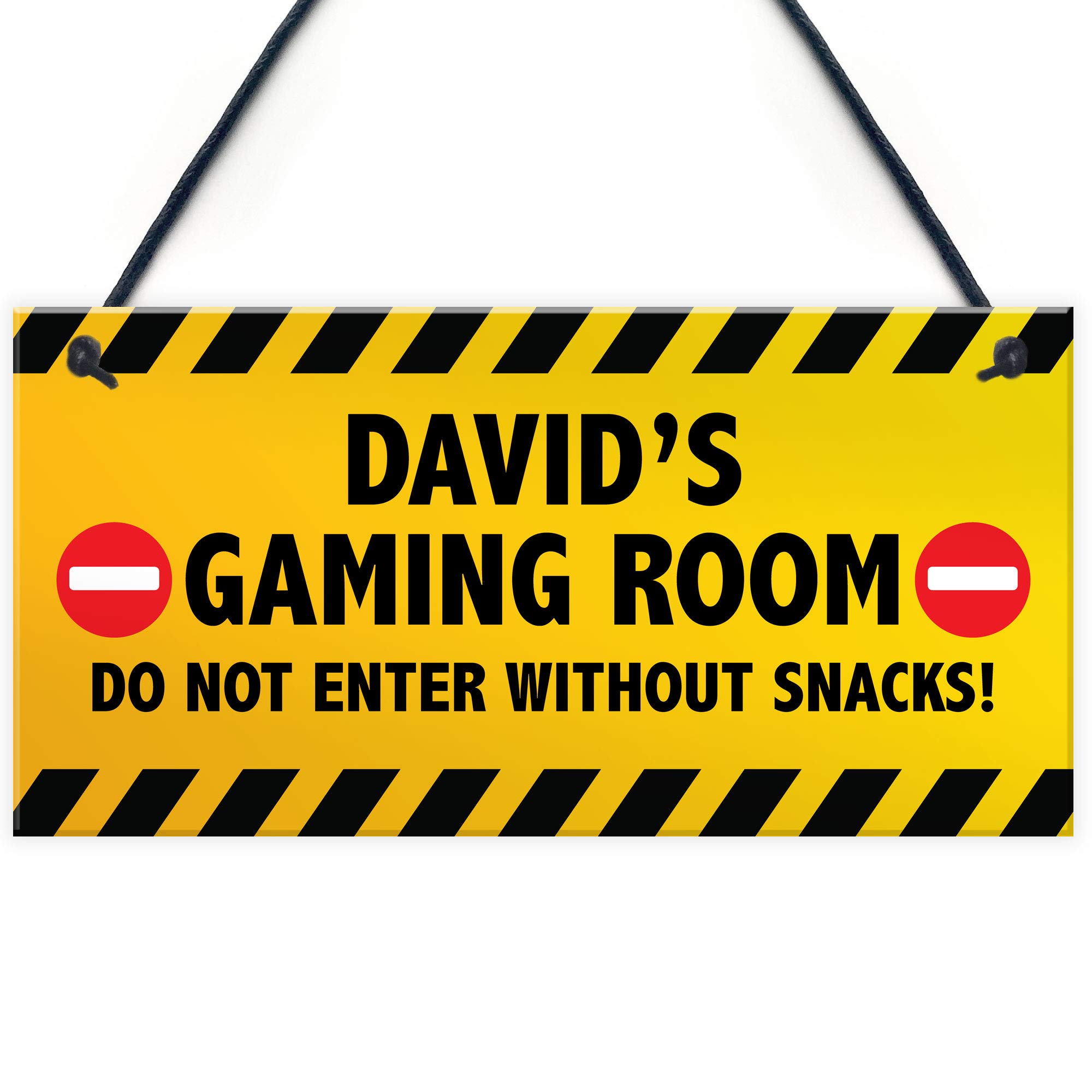 DO NOT ENTER Sign PERSONALISED Funny Gaming Sign For Bedroom Man Cave