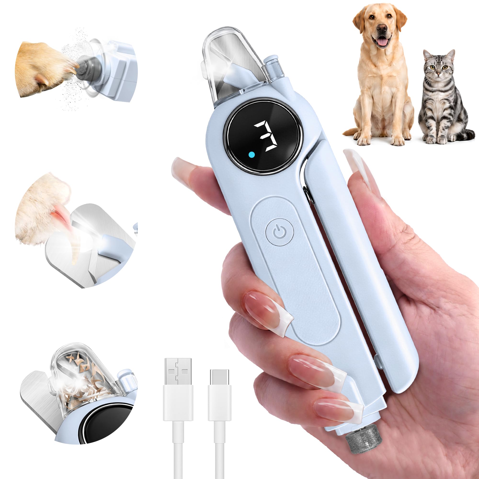 Quiet Pet Nail Clipper & Grinder - 2-in-1 -10 Quiet Pet Nail Clipper & Grinder - 2-in-1 -10