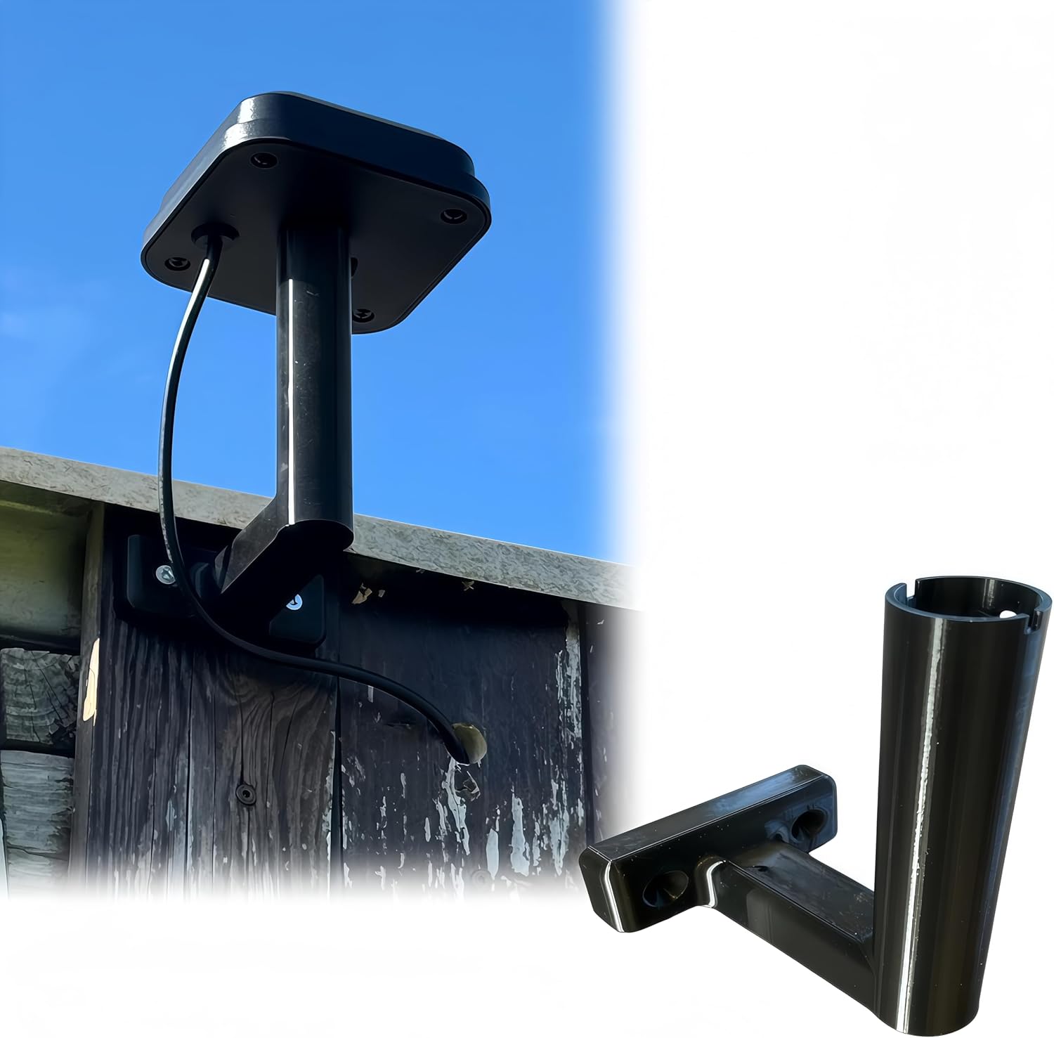 90° Angled Side GPS Antenna Mount, Compatible with Segway Navimow i105E & i108E Robotic Mowers - Enhanced Antenna Line of Sight for Optimal Performance