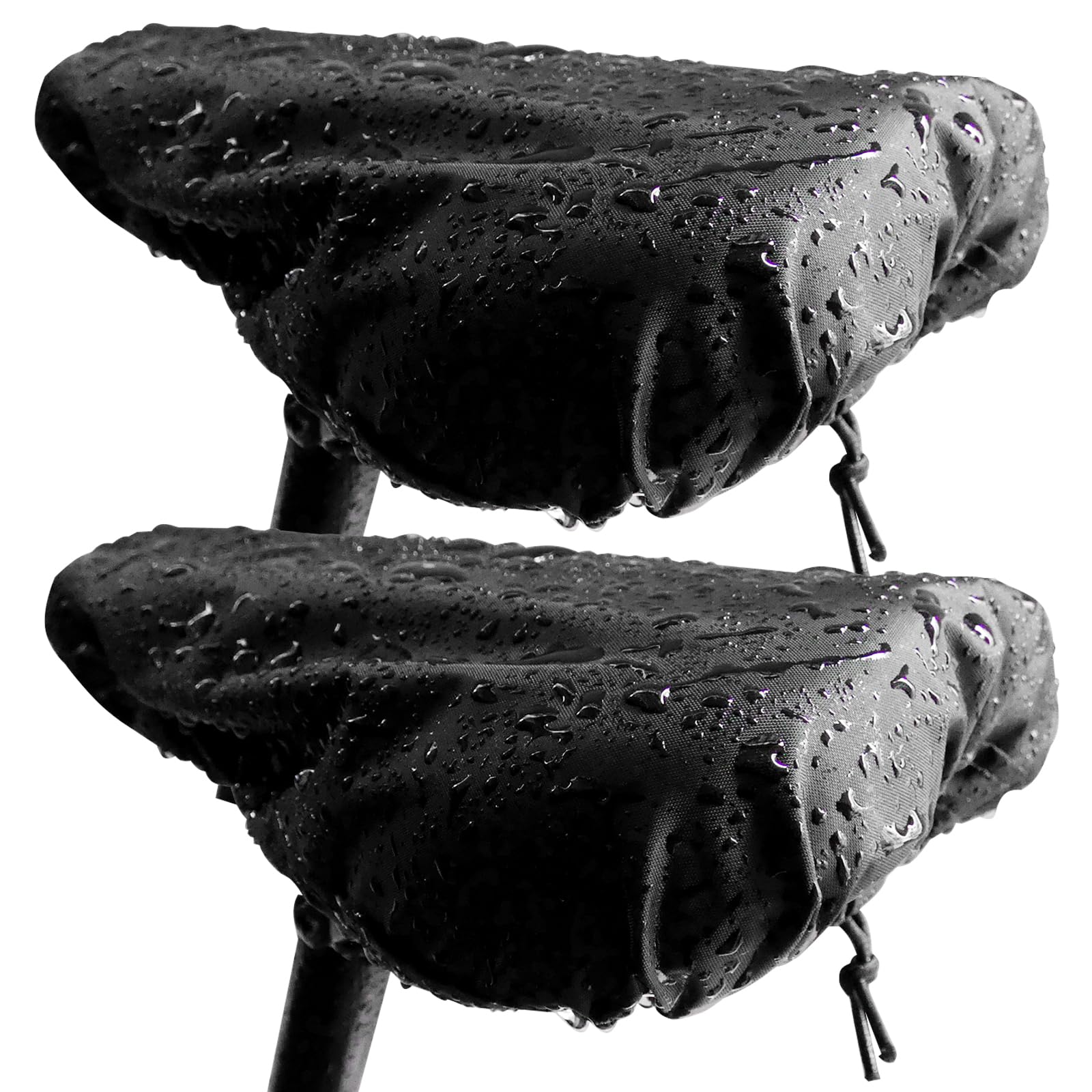 Waterproof Bicycle Seat Covers Dustproof Rainproof UV-Resistant and Windproof Easy to Install and Clean Reusable Suitable for Men’s and Women’s Mountain Bike and Narrow Seats(2pcs Black)