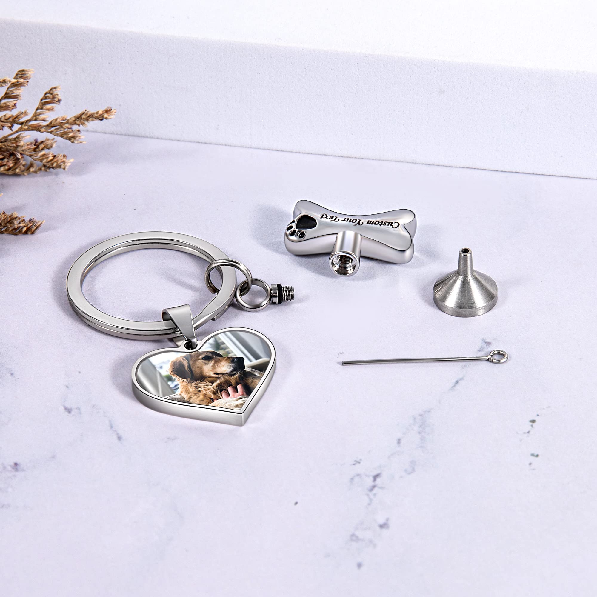 JoyJot Pietra commemorativa Personalizzata per Animali Domestici, Targa a Forma di Cuore con Foto, Regali per la Perdita di Un Cane/Gatto - Nome, Data