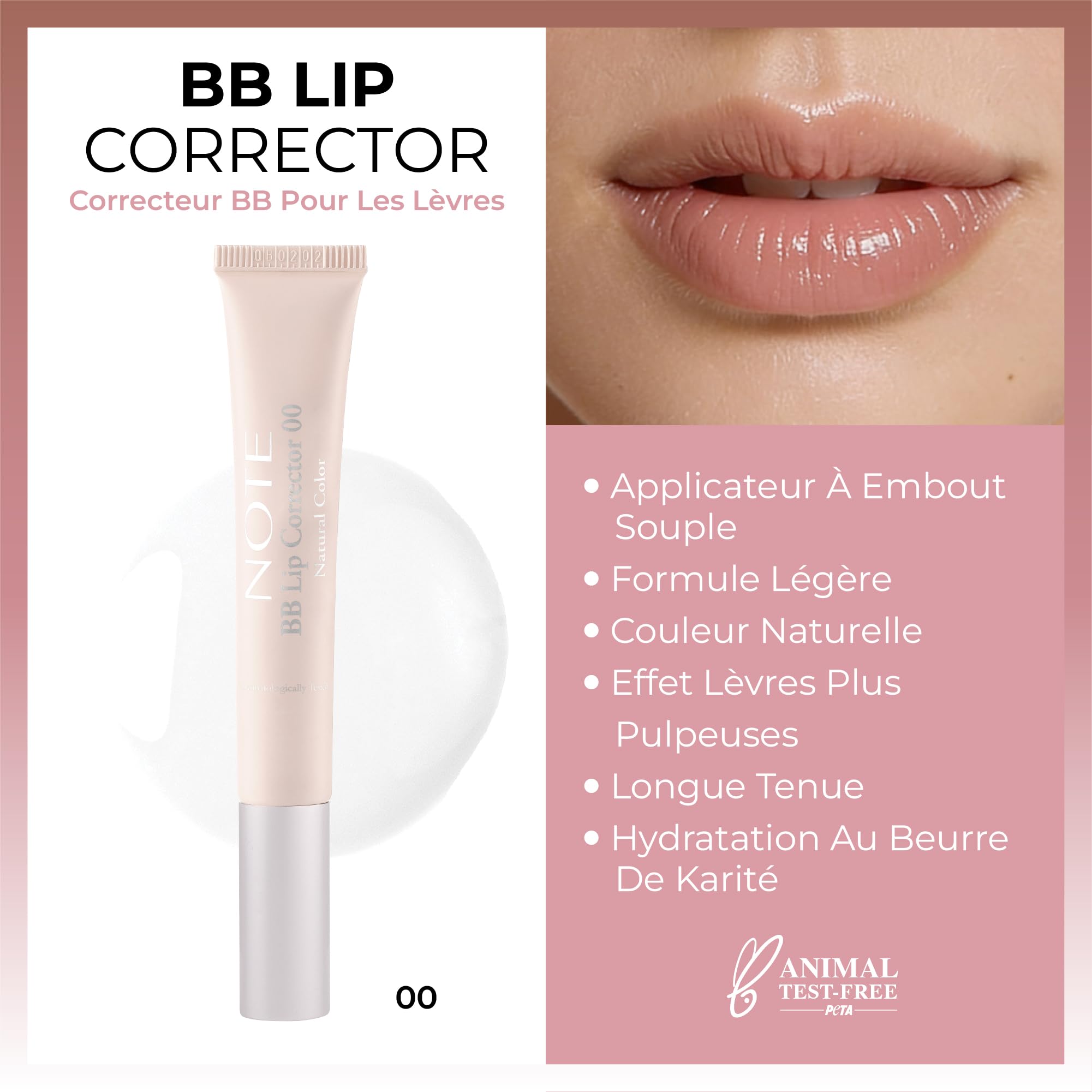 Note Cosmetics BB Lip Corrector 00 Renk Eşitleyici Dudak Parlatıcısı, Şeffaf