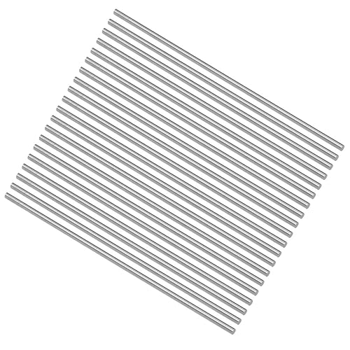 Miniatura 27 de uxcell 20 varillas redondas de metal de acero, 0.047 in x 3.937 in de acero de alta velocidad (HSS) herramienta de stock, para engranajes de eje