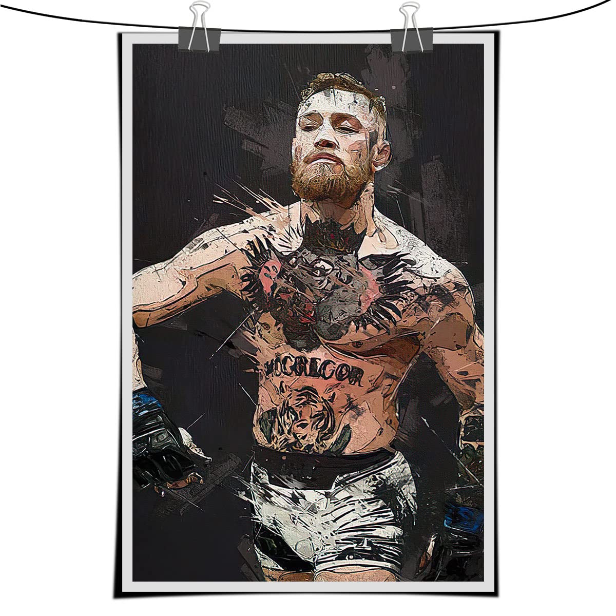 Irish Comprehensive Fighter Conor McGregor Canvas Art Posters and Prints Modern Art Canvas Paintings on The Wall Art Pictures Home Decoration (16x24inch-No Frame)