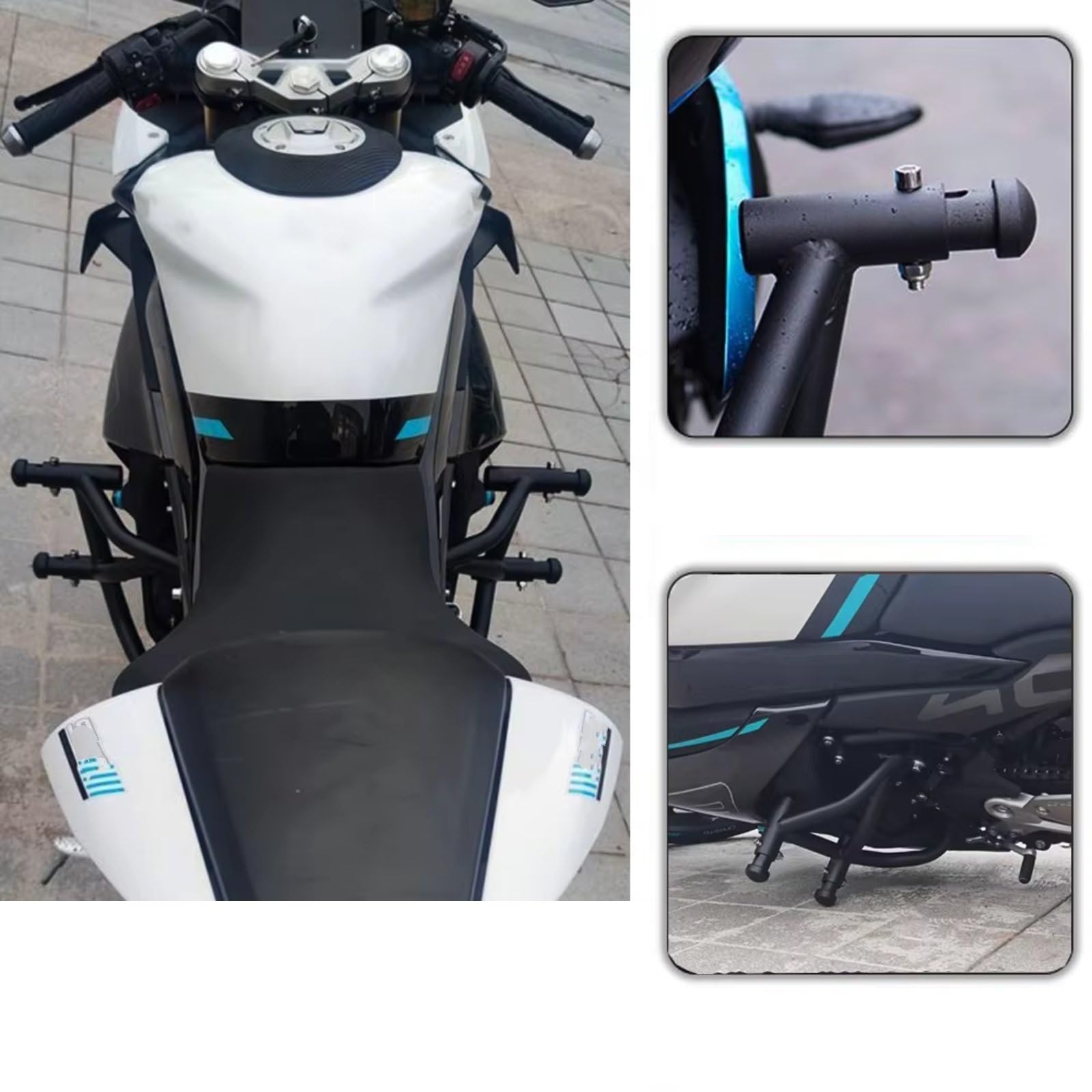 Paraurti Compatibile Con CfMoto Per 450Nk 2023-2025 Protezione Motore Doppia Per Protezione Paraurti Testa Molla Crash Bar