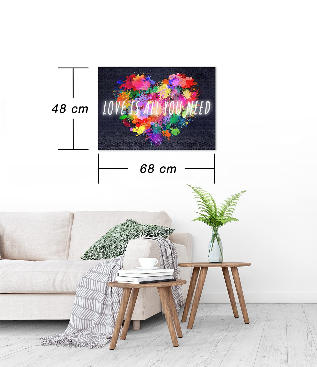 Ulmer Puzzleschmiede 'Love Is All You Need' 1000-Piece Puzzle - Colorful Heart Art Valentine's Puzzle