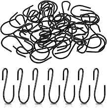 Mozeat Lens Pack of 20 Mini S Hooks 4.5 cm Stainless Steel S Hooks for Hanging S-shaped Hanging Hooks Black Metal Ornament Hooks for Home Office Bathroom Kitchen