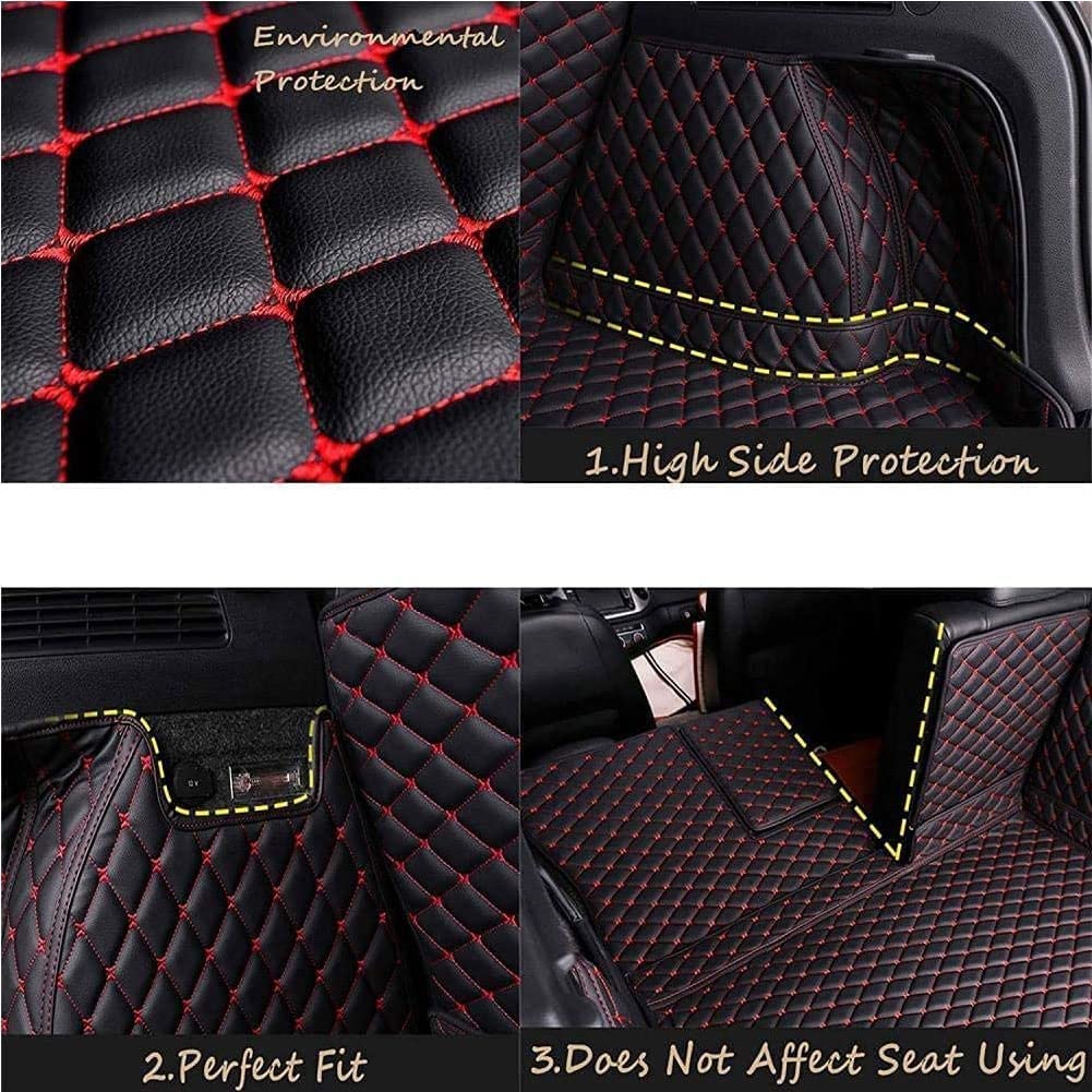 Auto Tappetini in Pelle per bagagliaio per Audi Q3 Sportback 2020-2023(upper level), Copertura Totale Protezione Copri Baule Accessori,A/Black