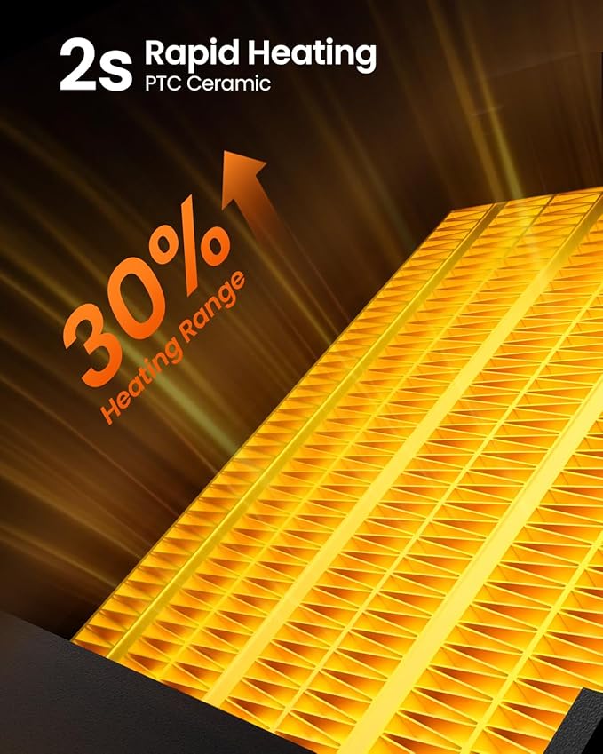 Calefactor Eléctrico Portátil Cerámico PTC 1500W 120V miniatura 4