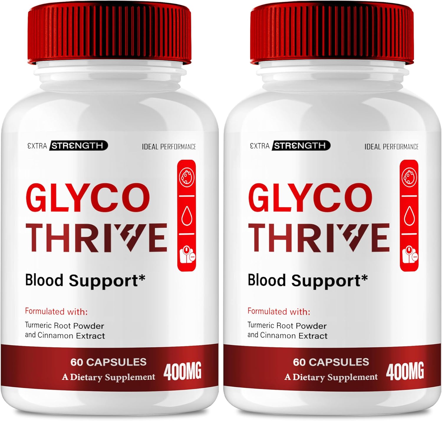 Glyco Thrive Capsules, Official Glyco Thrive Advanced Blood Formula Supplement Pills - Maximum Strength, All Natural Healthy Circulation & Stable Levels, Premium GlycoThrive Reviews (2 Pack)