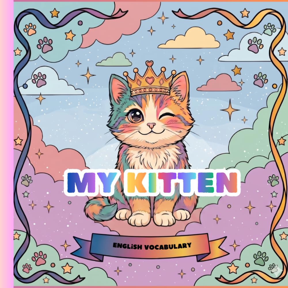 My Kitten: English Vocabulary Coloring Book for Kids: 30 Cute Kittens and Objects to Color and Learn Basic English Vocabulary.