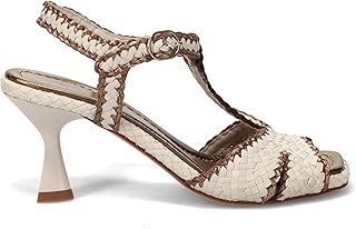 Pons quintana Sandalia Salinas de piel trenzada blanca y bronce - 10869 SALINAS - Talla