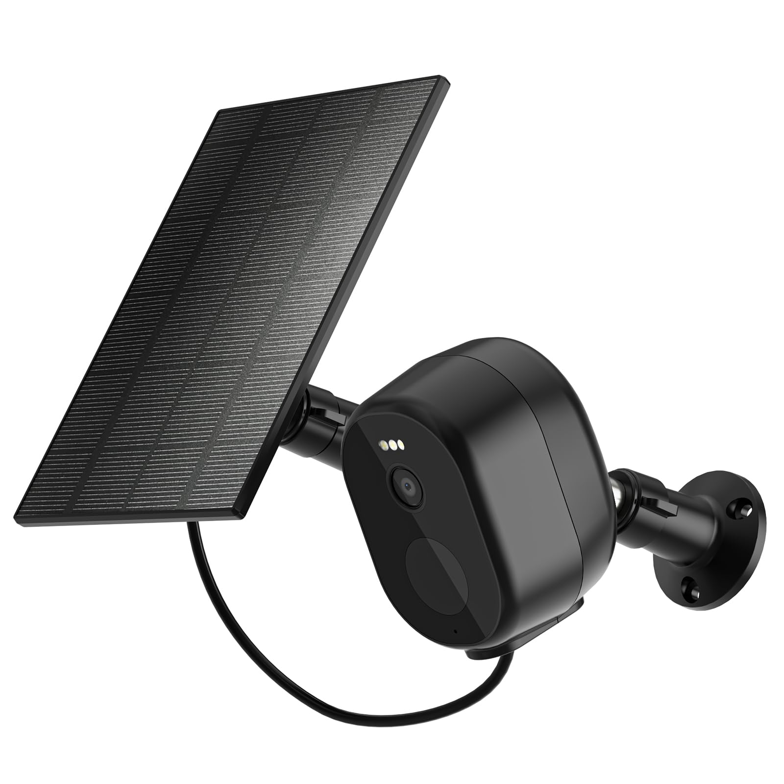Woox Telecamera Pannello Solare Esterna 2.5K 4MP, Telecamera WiFi Esterno Senza Fili con Batteria Integrata, Visione Notturna a Colori, Rilevamento PIR Persone, IP65, 2.4GHz