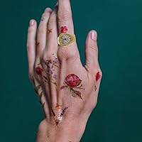 Vista 9 de Mikikit Reloj de anillo para mujer, reloj de dedo elástico con sincronización precisa, forma de corazón, reloj de dedo de cuarzo, reloj de anillo