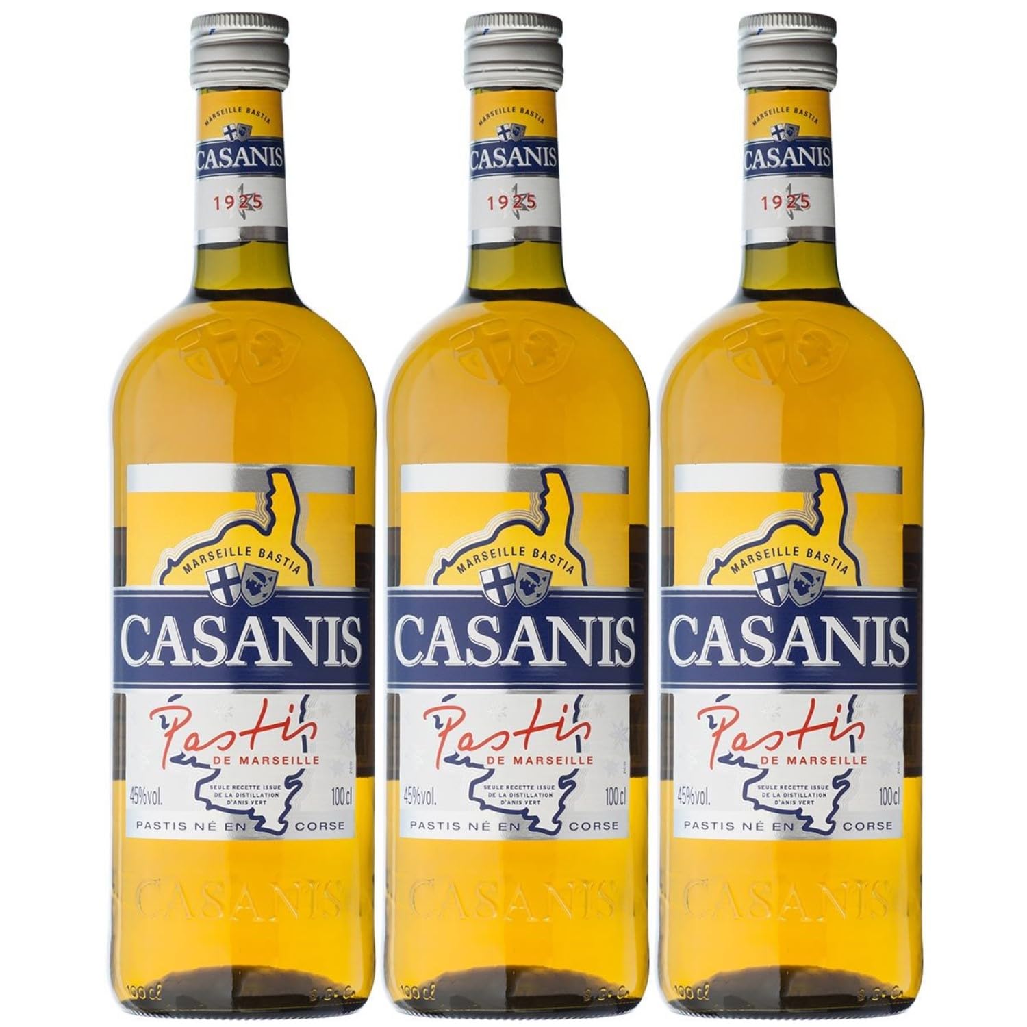 Casanis Le Pastis de Marseille Anisschnaps Frankreich Inkl. Fein Wert E-Book (3 x1,0l)