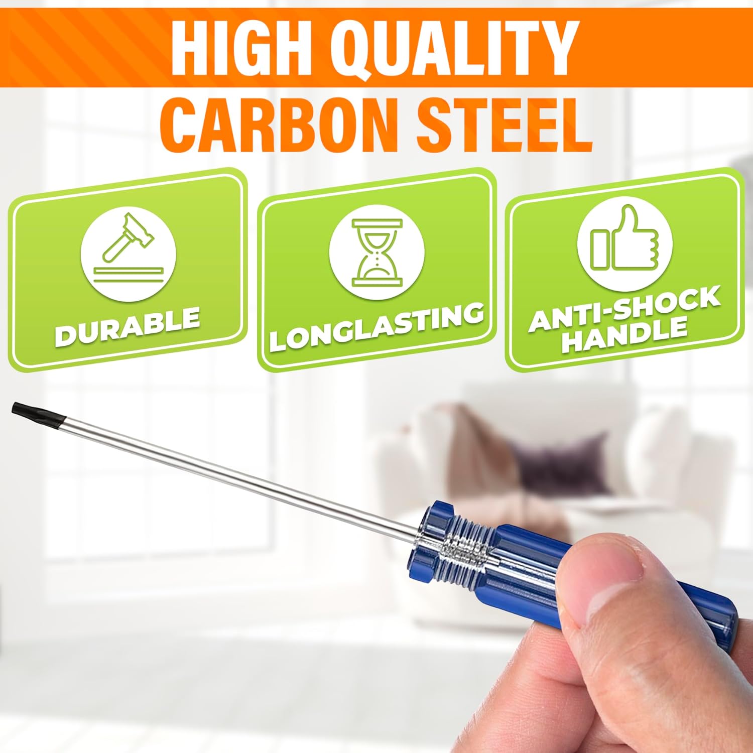2-Pack T8 Torx Screwdriver - Good for Repair Work, DIY, Electronics & Controllers | Durable Carbon Steel Torx T8 Screwdriver 5.11", Quality Magnetic Head, Non-Slip Handle TR8 driver