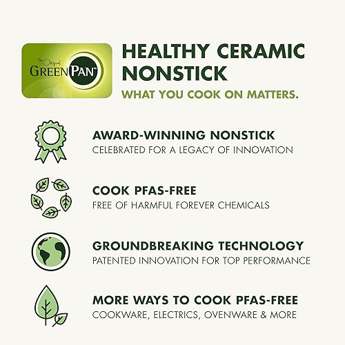 Miniatura 10 de GreenPan Hybrid - Juego de utensilios de cocina antiadherentes de acero inoxidable de 13 piezas, APEX Tri-Ply Thermobond PFAS, ollas y sartenes de