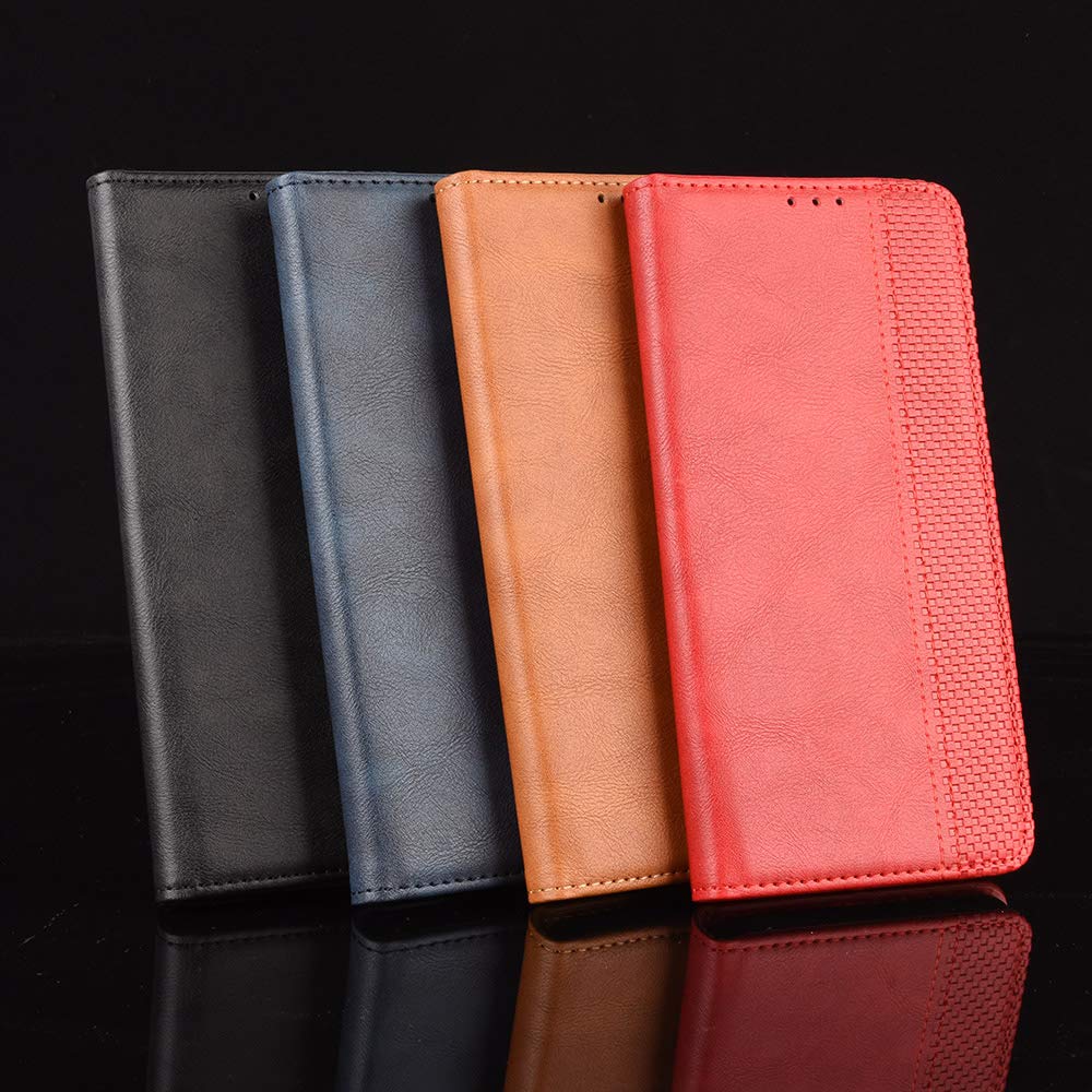 Custodia A Portafoglio Con Pelle Premium Per Xiaomi Redmi 12 – Cover Retro Con Chiusura Magnetica E Slot Per Carte, Marrone