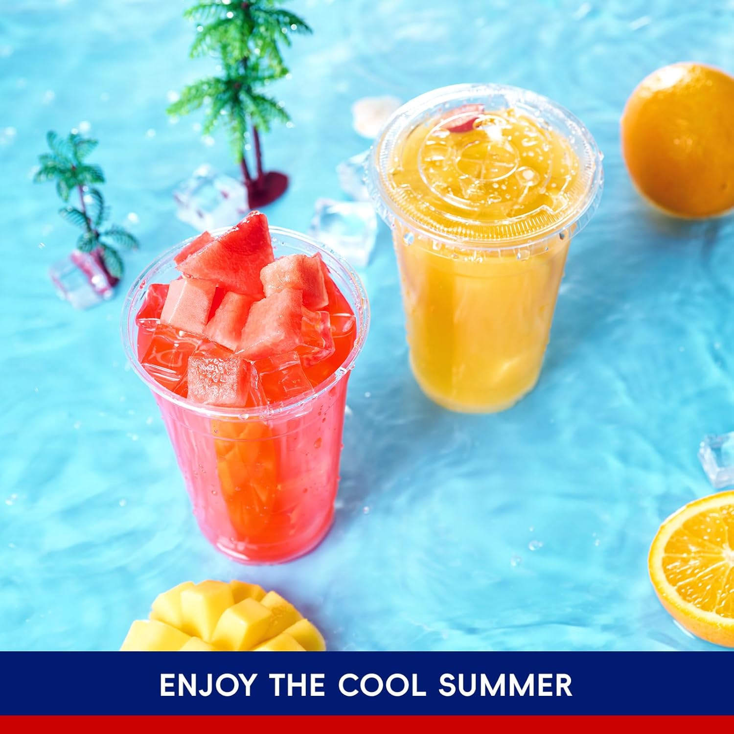 JOLLY CHEF 500 Pack 20 oz Clear Plastic Cups with Flat Lids, Disposable Iced Coffee Cups, Premium Crystal Smoothie Cup for Party, Cold Drinks, Juice, Wedding, Christmas, Birthday, Halloween, Party - Image 8