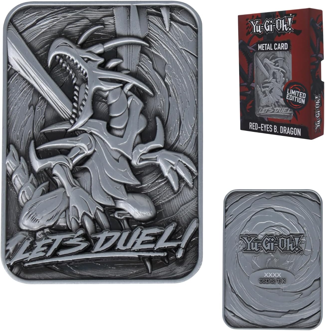 Yu-Gi-Oh! Red-Eyes B. Dragon Limited Edition Embossed Metal Card
