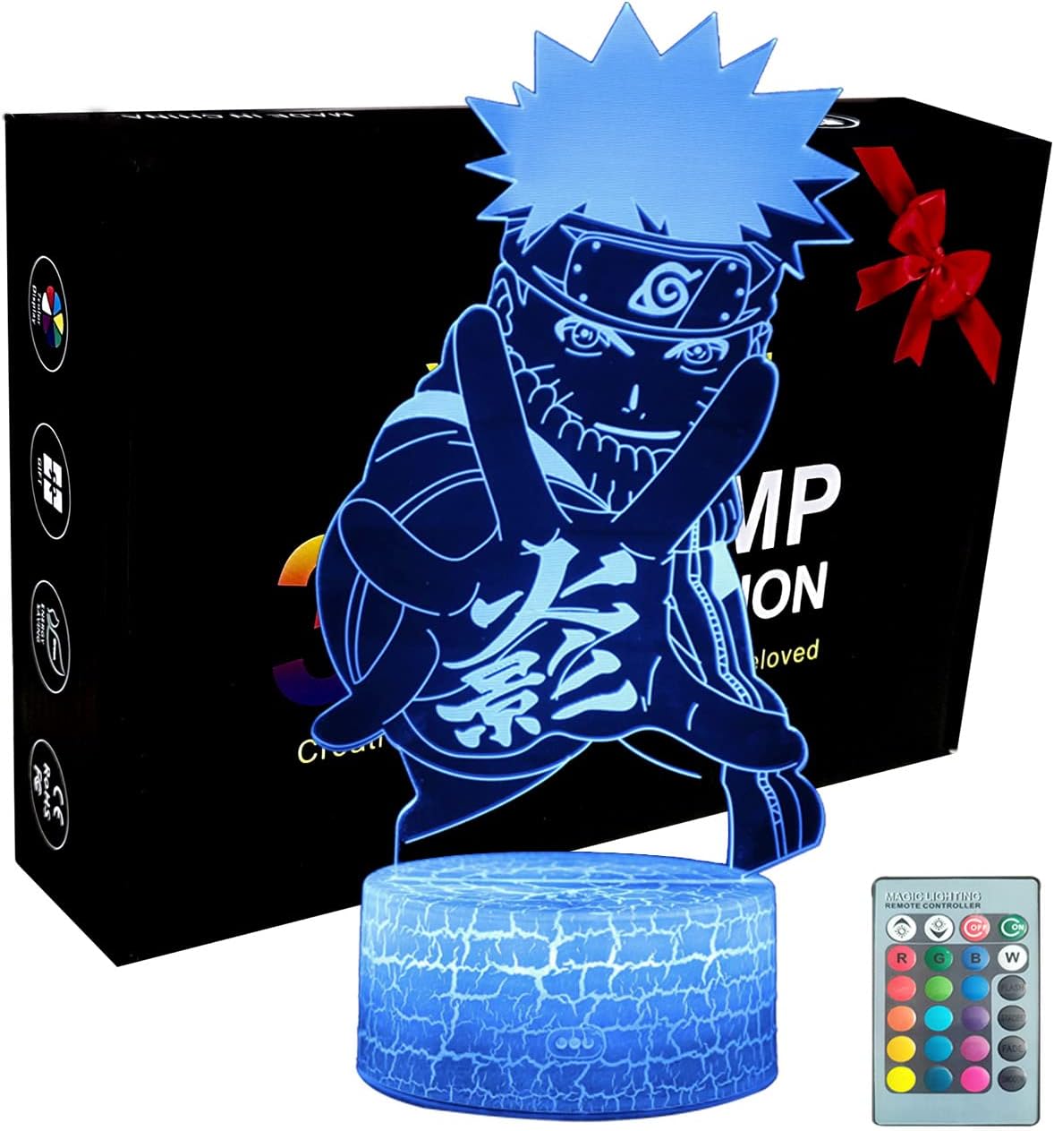 Lampe 3D LED Hunter X Hunter - Veilleuse 16 Couleurs Avec Télécommande - Gon, Kirua, Hisoka