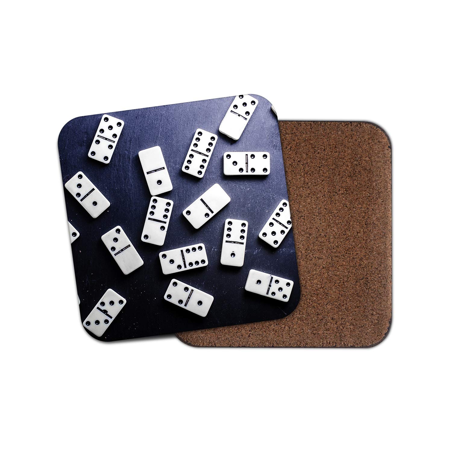 Destination Vinyl Ltd Multicolor 1 X Dominoes Coaster - Domino Game Gran Grandad Nan Uncle #15941