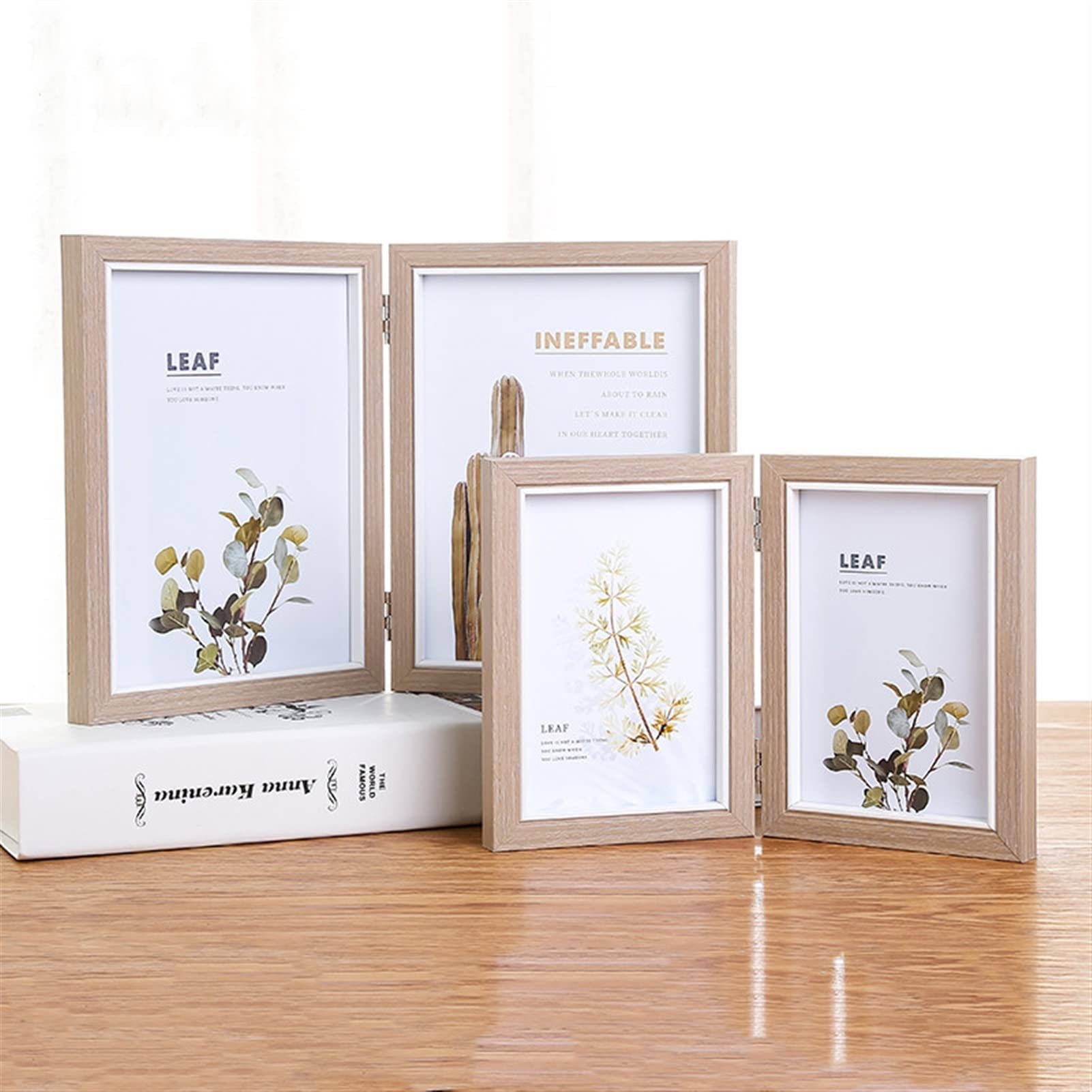 折り畳み式ディスプレイフレーム ホワイト フォトフレーム装飾用