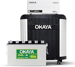 Okaya Inverter & Battery with Trolley Combo for Home,Office & Shops|ATSW950 12V PureSineWave Inverter 700VA with OPSJT14048 110Ah Inverter Battery|Warranty: 36months(Inverter) & 48month(Battery)