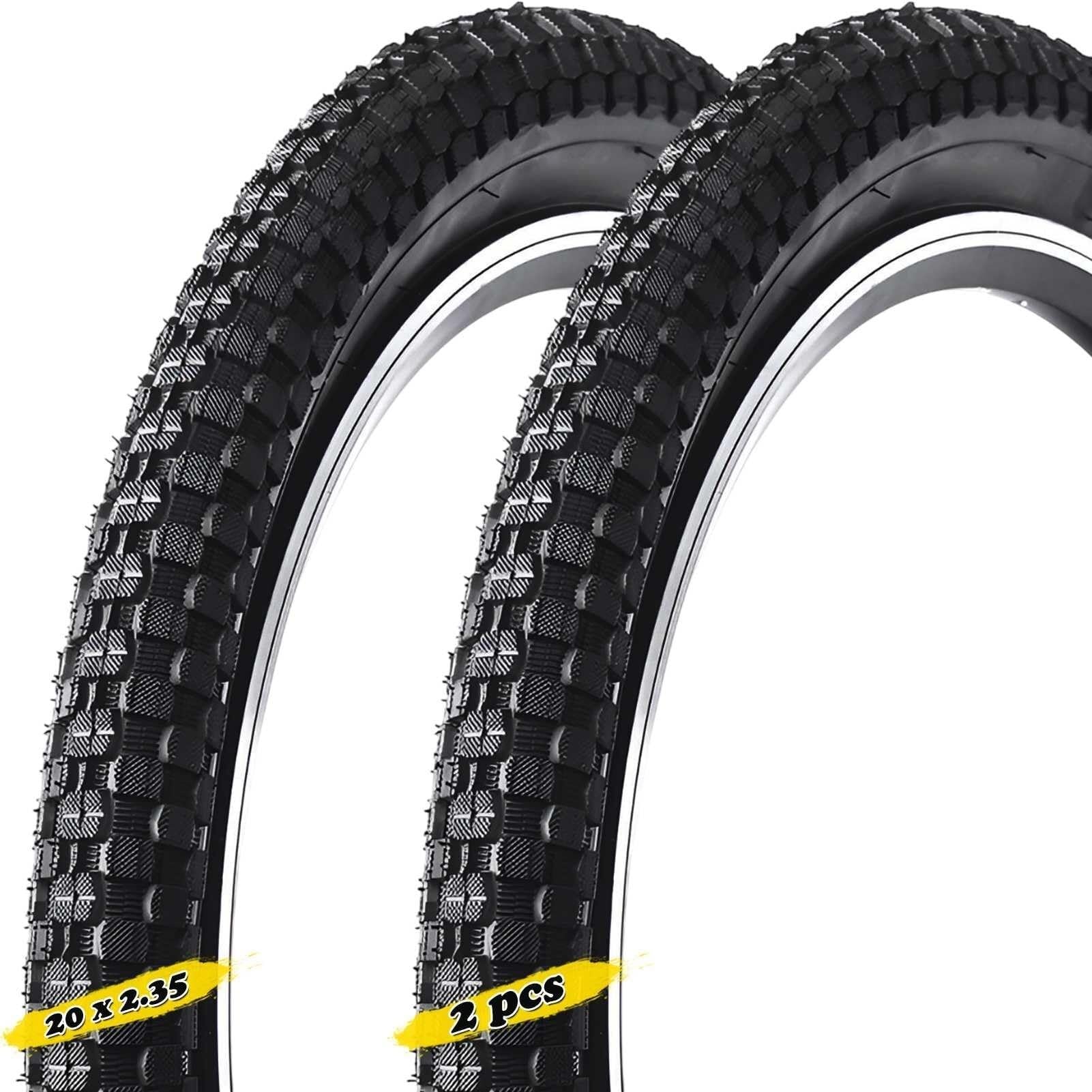 2pcs 20x2,35 Pollici Pneumatici | 20x2,35 Kit di Pneumatici for Bici con Battistrada for BMX, Bici Pieghevoli, Bici da Strada e Mountain Bike