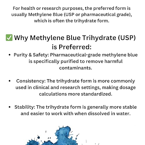 Miniatura 9 de Azul de metileno grado farmacéutico doble valor volumen 3.4 fl oz, solución acuosa pura 1% USP 3.38 fl oz