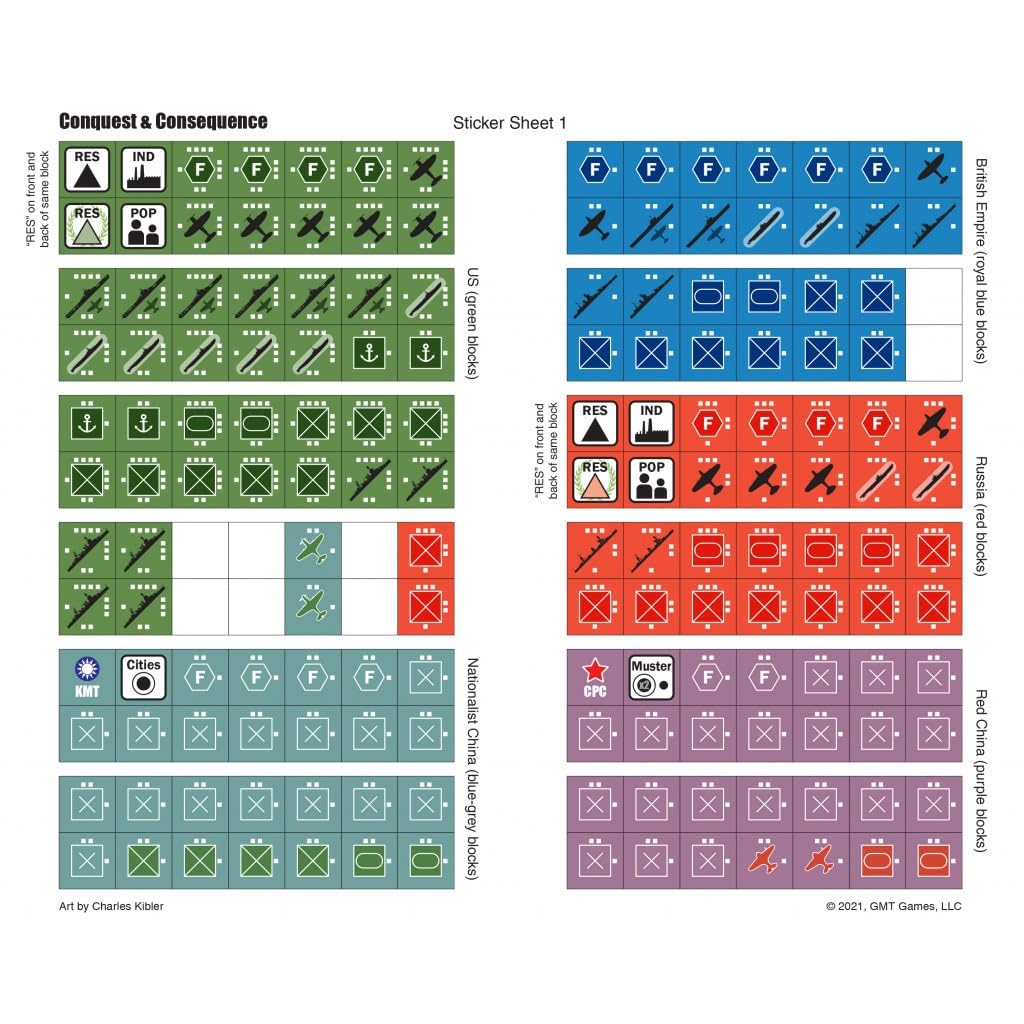 GMT Games , Conquest and Consequence , Card Game , Ages 12+ , 2-3 Players , 240-360 Minutes Playing Time, Multicolor (GMT2117)