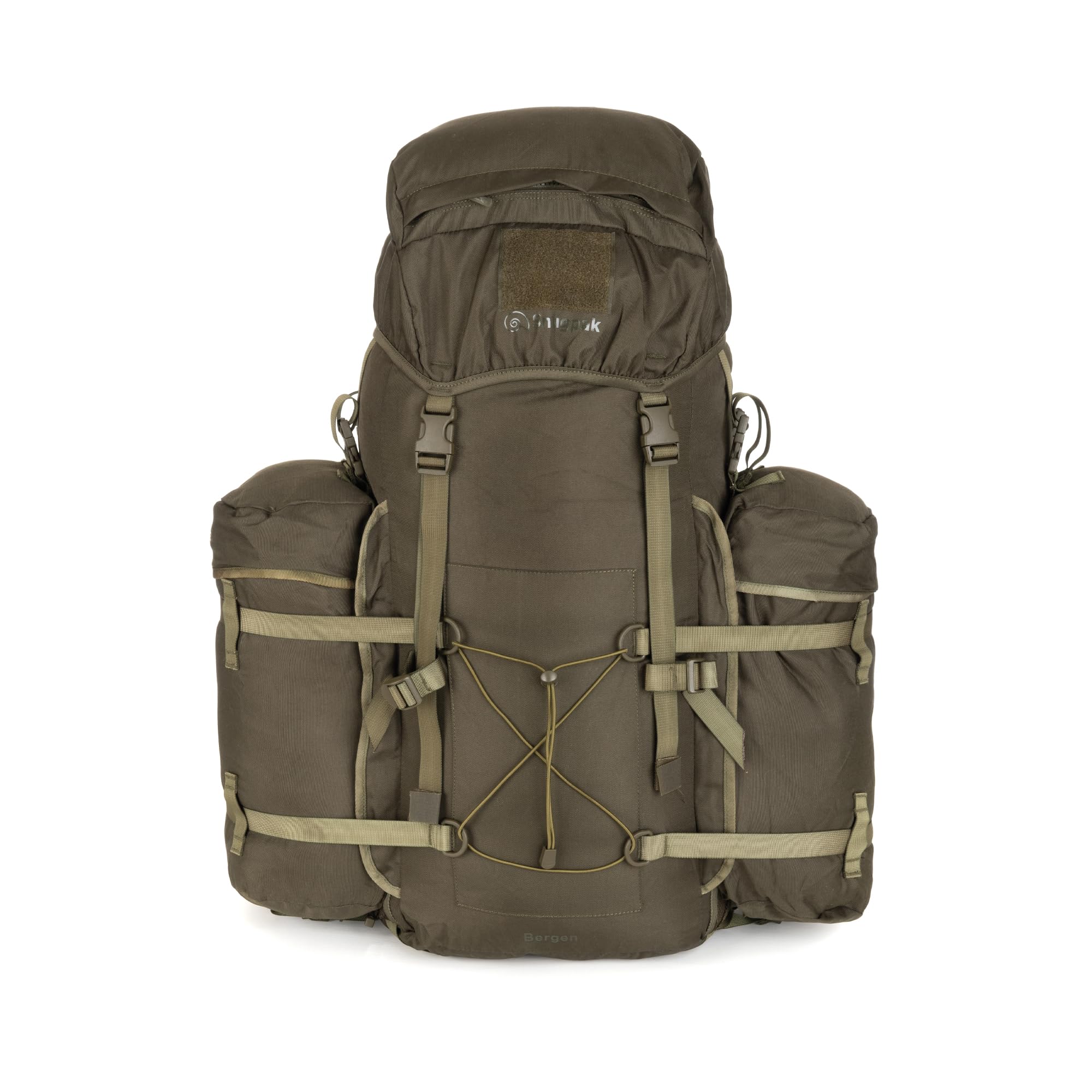 Snugpak Bergen WGTE 100L Tactical Backpack with Detachable 15L Side Pouches – 600D Nylon, Ventilated Padded Back and Shoulder Straps – Hydration Compatible Military Rucksack - Olive