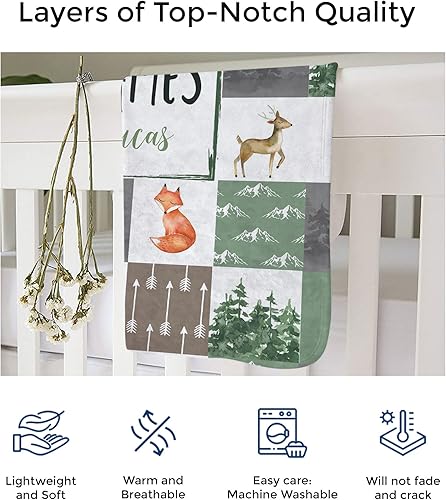 Miniatura 5 de MDPrints - Mantas de bebé personalizadas para niños manta de bebé personalizada con nombre regalo de guardería para recién nacidos forro polar de