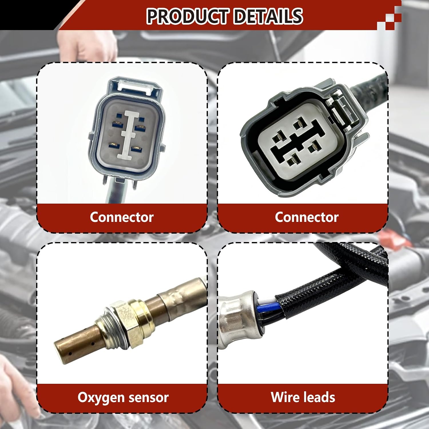 234-9005 O2 Oxygen Sensor Upstream Downstream Fit for Acura 2002-2004 RSX Type-S 2.0L, for Honda 2001-2005 Civic Replace OE 234-9005 234-4125 15575 13706 (2Pcs)