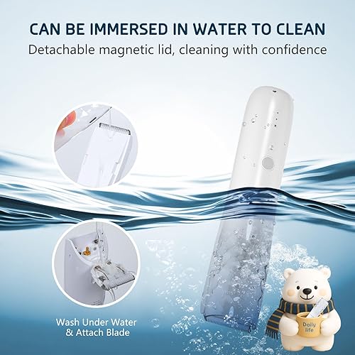 Miniatura 8 de DAILYLIFE Cortapelos para bebés, cortapelos silenciosos para niños con autismo, kit de corte sensorial de pelo de bebé, recortador de pelo