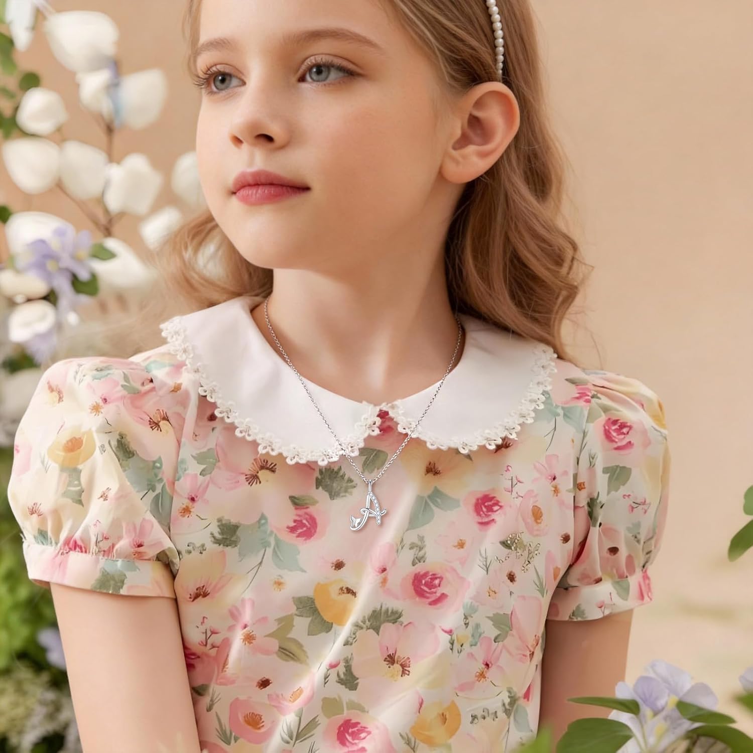 Silver Initial Necklaces for Women - Initial A-Z Letter Pendant Necklace, Trendy Dainty Hypoallergenic, Name Necklace Jewelry Birthday Christmas Gift for Mom Wife V - Image 5