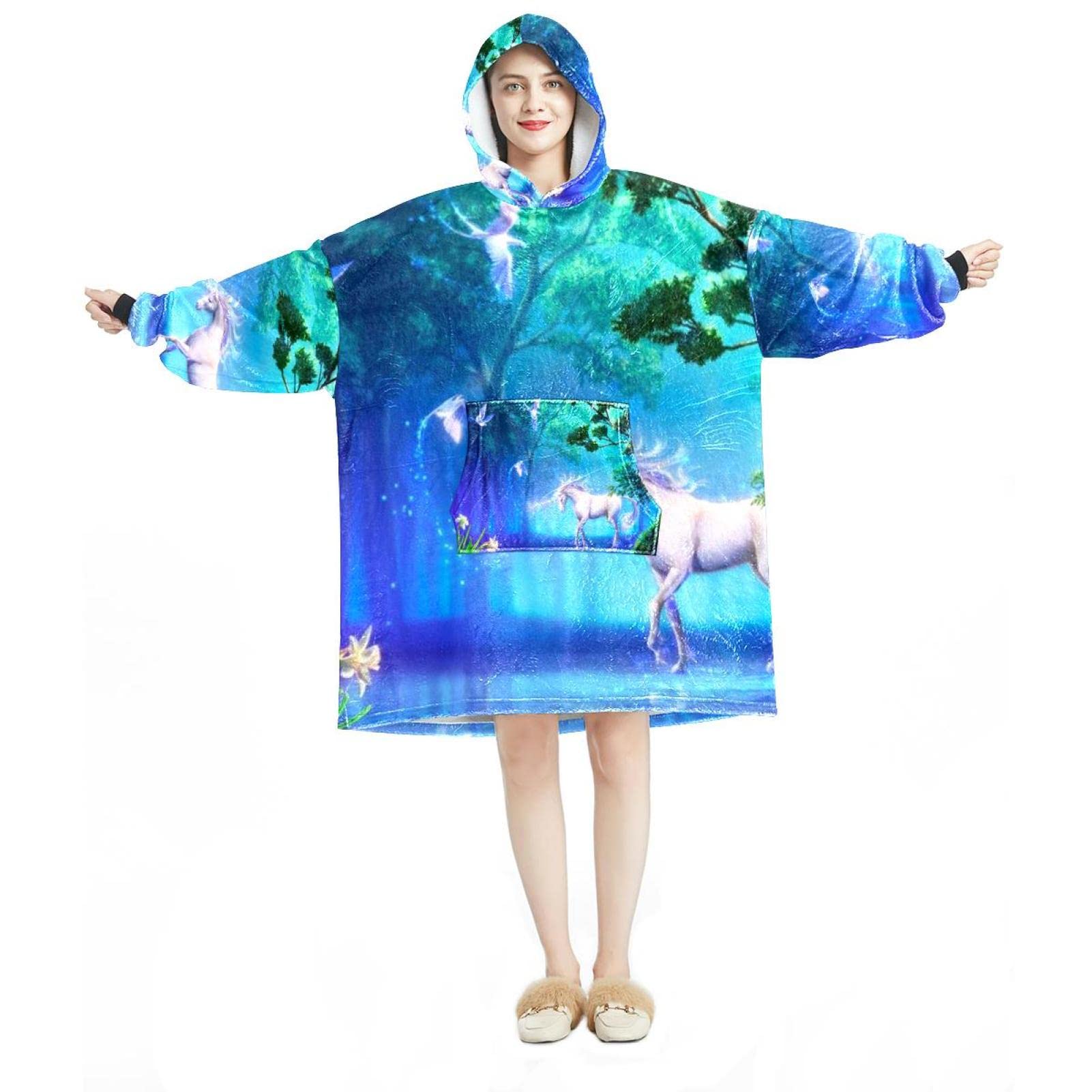 Oversized Wearable Deken Hoodie Sweatshirt Comfortabel voor Volwassenen