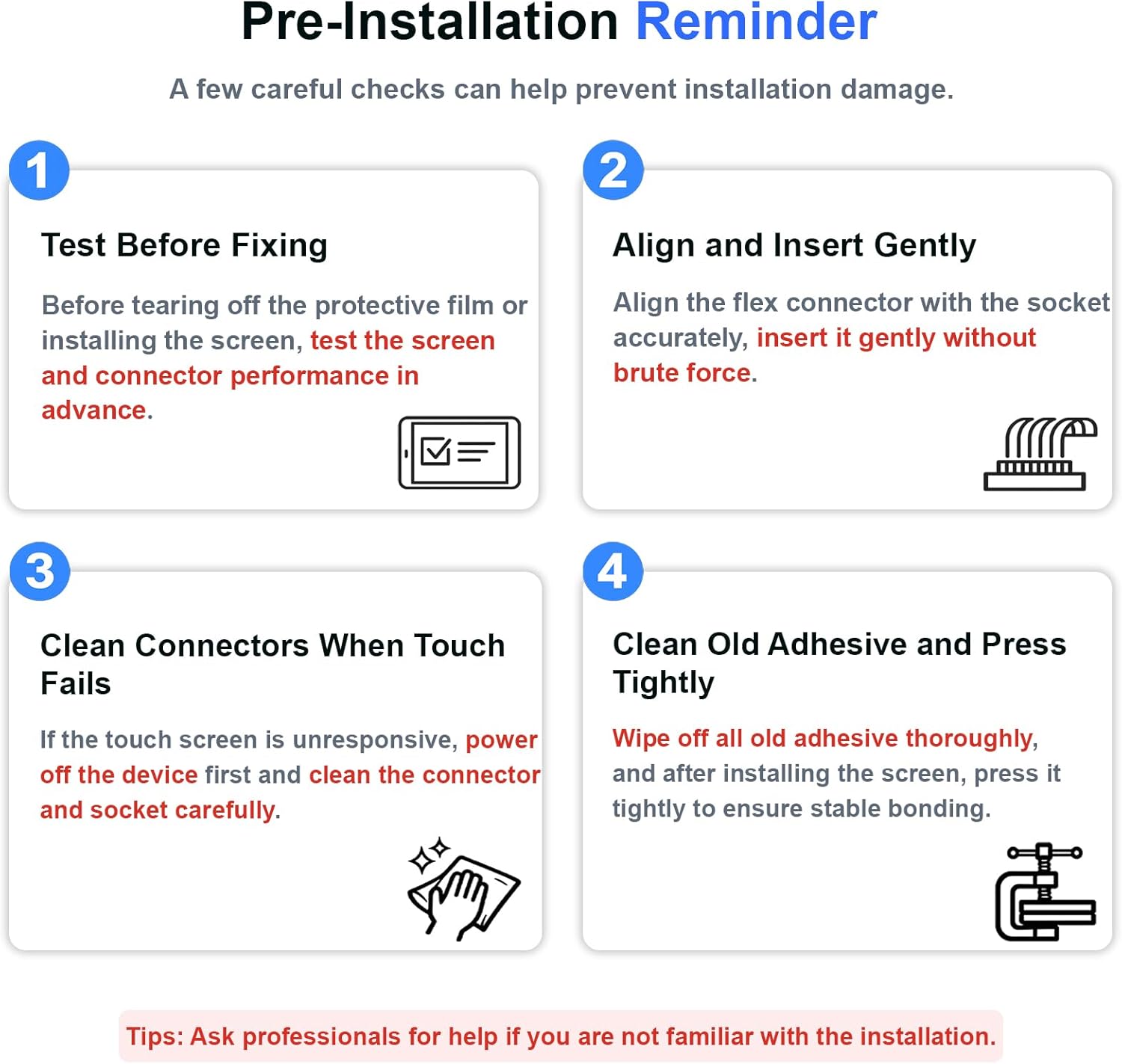 Screen Replacement for iPad Pro 11 3rd Gen 11 Inch 2021, Glass Digitizer No LCD, Supports Pencil, Pre Installed Adhesive, OCA, Tools, Models A2377, A2459, A2301, A2460 Black