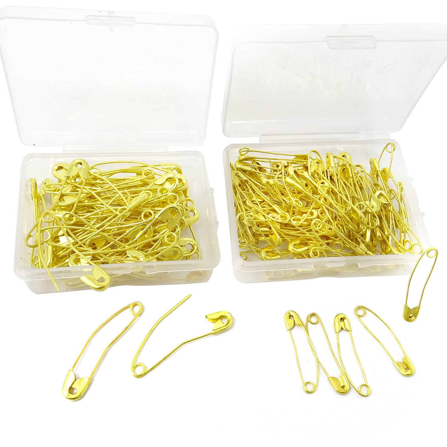 Honbay 2 Sets of Curved Safety Pins Quilting Basting Pins, Total 160pcs
