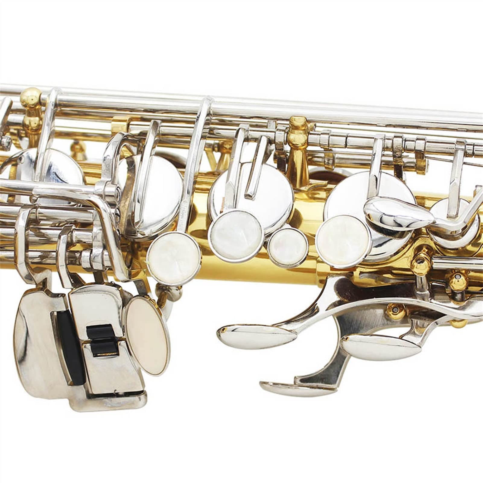Sassofono Contralto in MIB di Alta qualità in Ottone Laccato Oro E Sax Piatto Strumento Musicale A Fiato con Accessori per Bocchino in Custodia Sax Ottone