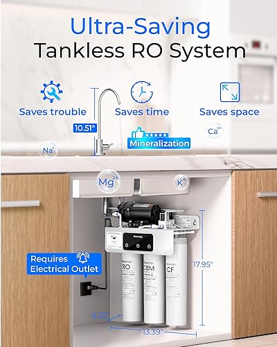 Miniatura 2 de Waterdrop WD-T3-M - Filtro de agua de ósmosis inversa de remineralización, sistema de ósmosis inversa de 9 etapas, sistema de filtración de agua RO