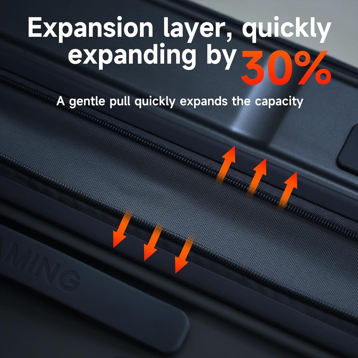 ROAMING Expandable 24-Inch Checked Luggage with Mute Brake Wheels Airline Approved Hard Shell Suitcases with Front Pocket Top Opening Luggage with TSA Lock for Short Business Travel, Glaze blue