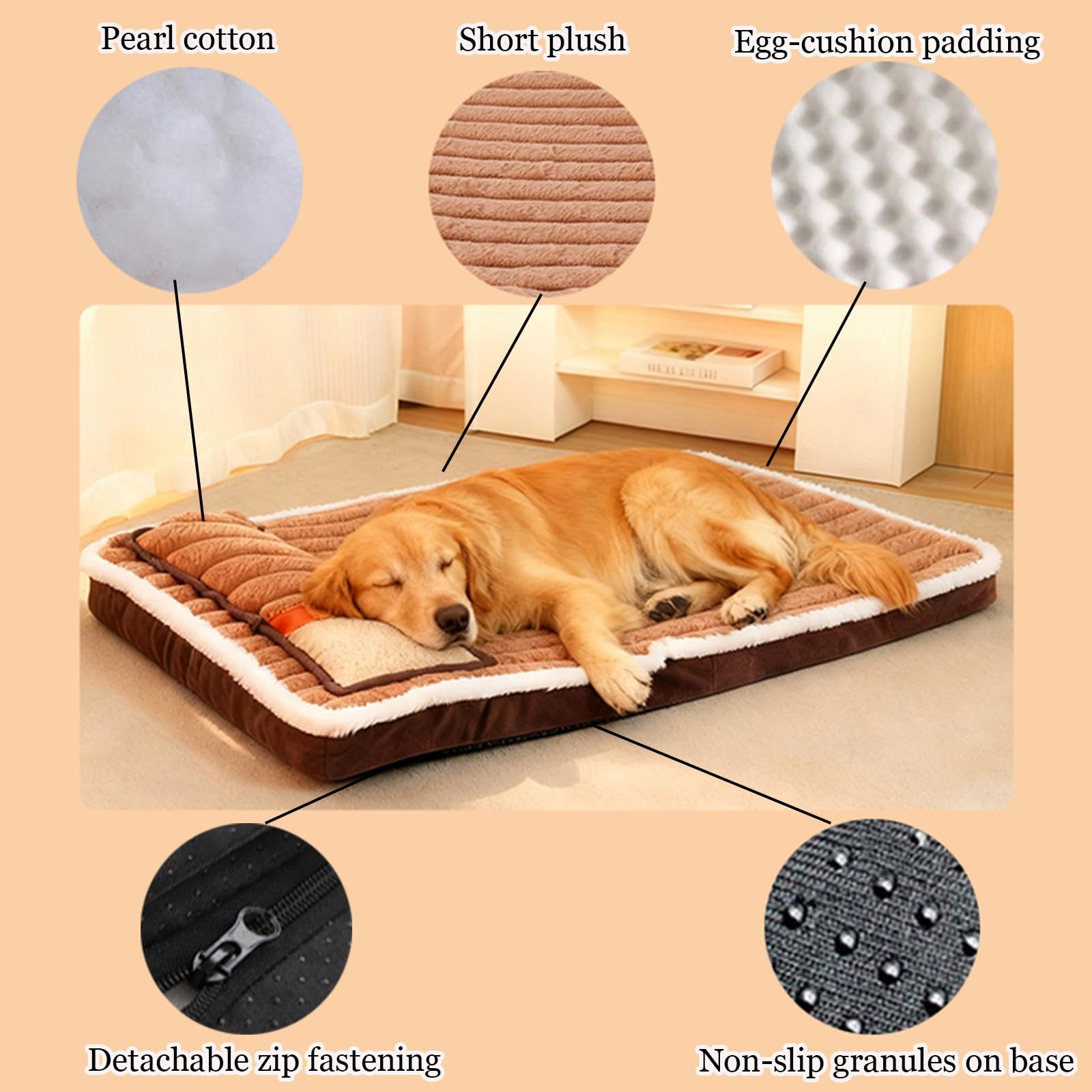 Generisch Hundekissen MittelgroßE Hunde Hundenest Waschbar Hundedecke Katzenbett Geeignet FüR Kleine, Mittlere Und GroßE Haustiere(Pink,120x80x5cm)