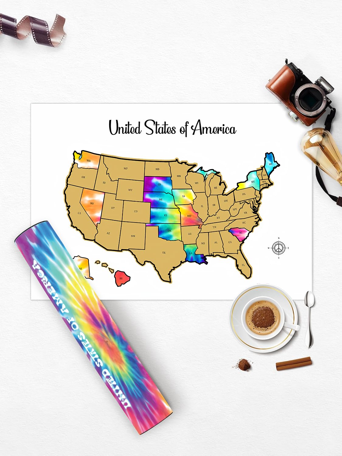 Best USA Scratch Map For Kids 50 Animal Cards |TravelBunny - View #8